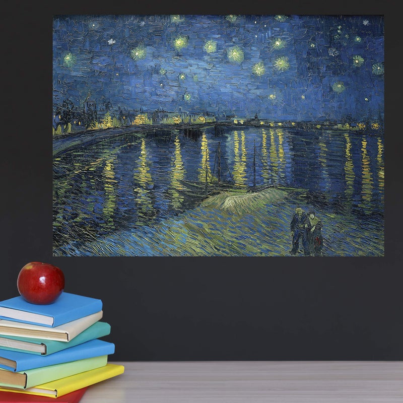 Palace Learning 2 Pack - The Starry Night 1889 & Starry Night Over the Rhone by Vincent Van Gogh - Fine Art Poster Prints (LAMINATED, 18" X 24") - Image 5